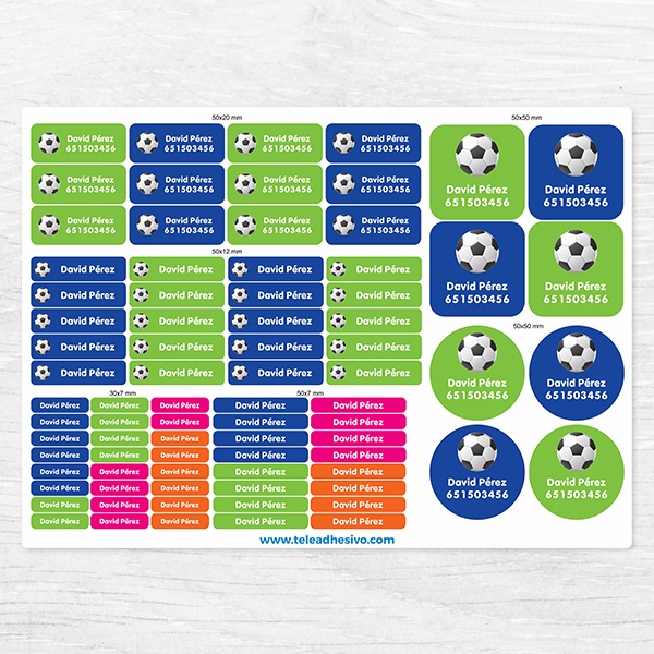 Pegatinas: Kit Etiquetas Fútbol