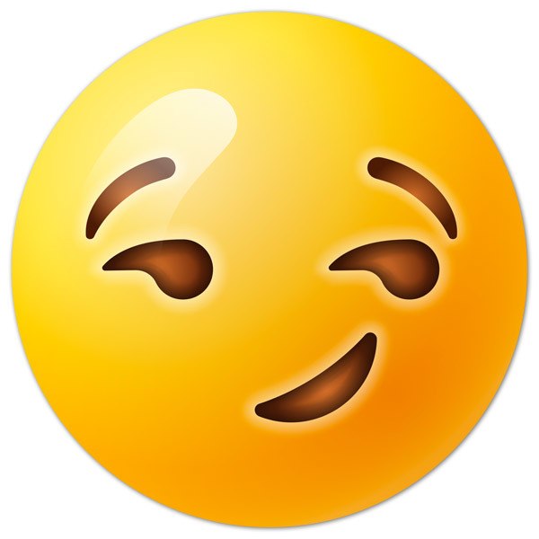Vinilos Decorativos: Cara con sonrisa maliciosa emoji