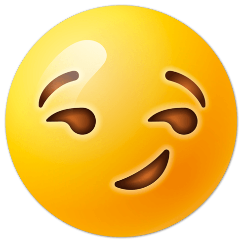 Vinilos Decorativos: Cara con sonrisa maliciosa emoji 0