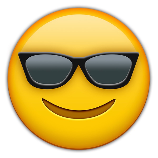 Vinilos Decorativos: Cara sonriente con gafas de sol