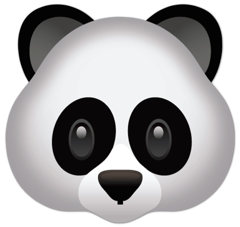 Vinilos Decorativos: Cara de oso panda 0