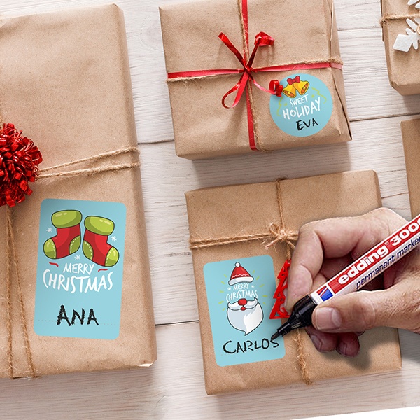 Pegatinas: Kit etiquetas símbolos navideños