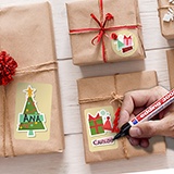 Pegatinas: Kit etiquetas Adornos Navidad 3