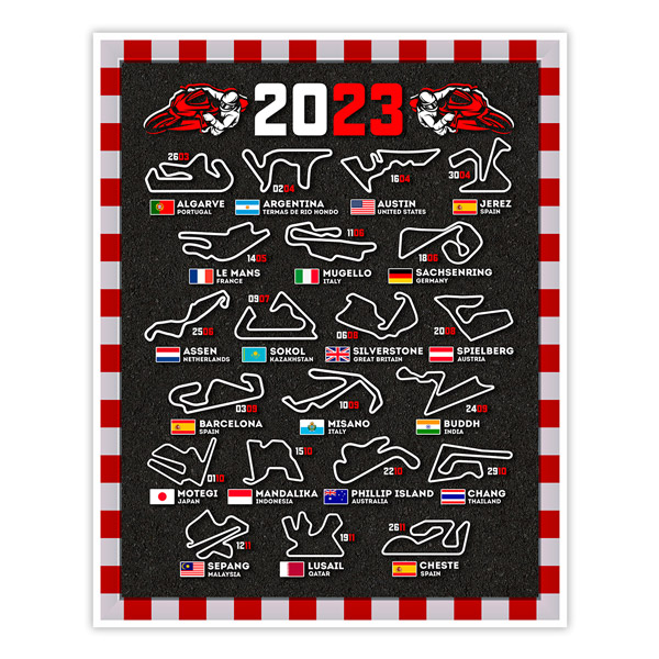 Vinilos Decorativos: Circuito Motos 2023