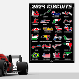 Vinilos Decorativos: Poster de vinilo de circuitos F1 2024 III 4