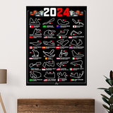 Vinilos Decorativos: Poster adhesivo de vinilo circuitos F1 2024 IV 3