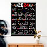 Vinilos Decorativos: Poster adhesivo de vinilo circuitos F1 2024 IV 4