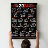 Vinilos Decorativos: Poster adhesivo de Circuitos Motos MotoGP 2024 3
