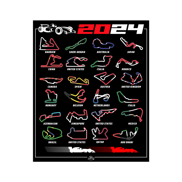 Vinilos Decorativos: Circuitos F1 2024