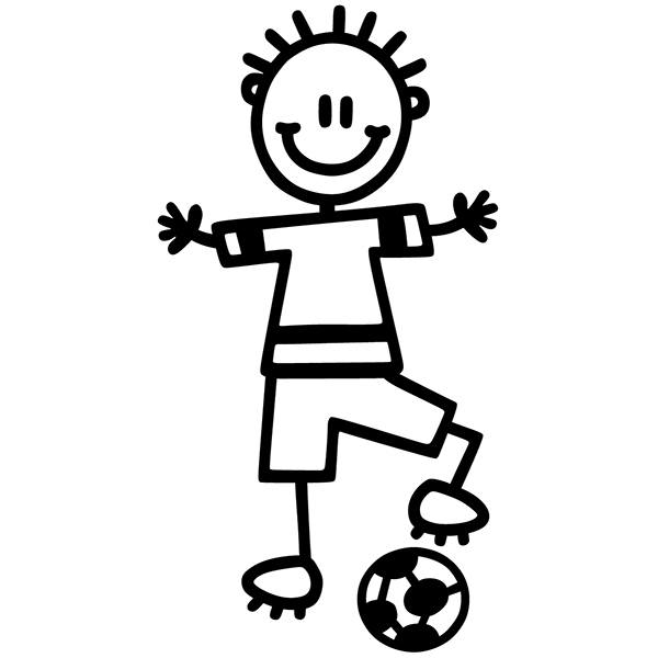 Pegatinas: Niño futbolista