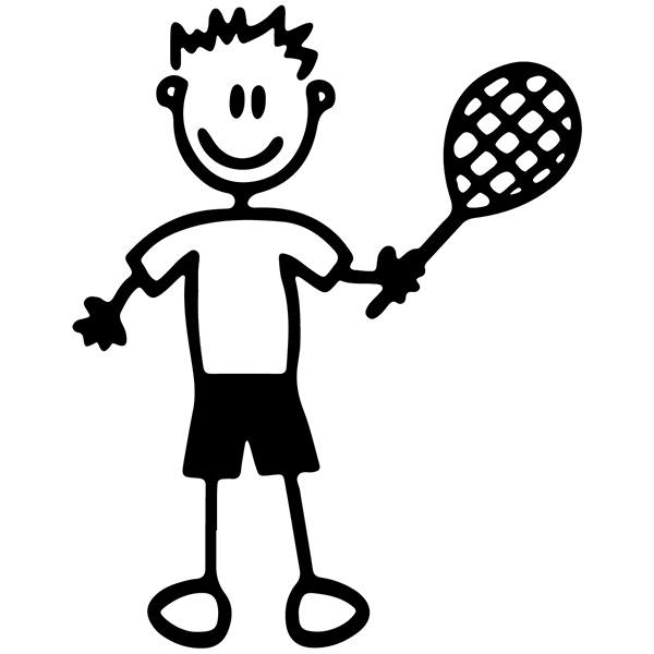 Pegatinas: Niño tenista
