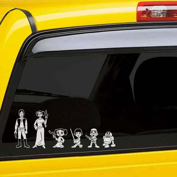 Pegatinas: Set 6X Familia Han Solo