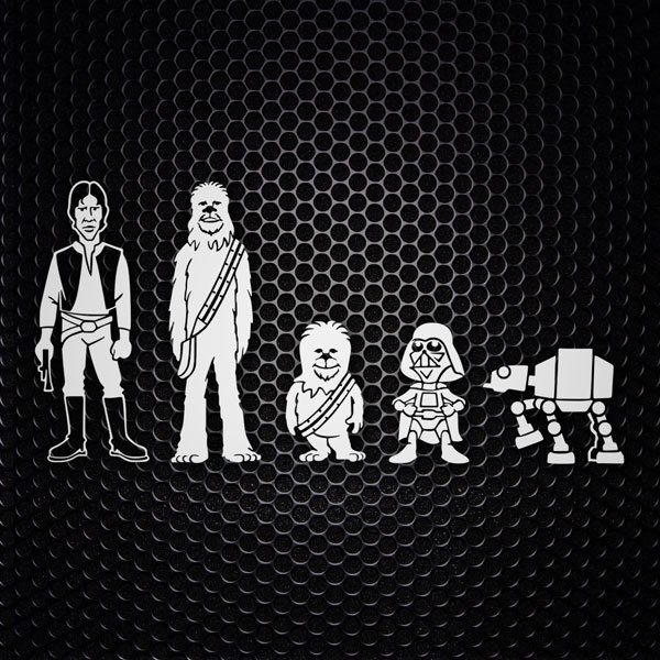 Pegatinas: Set 5X Familia Chewbacca