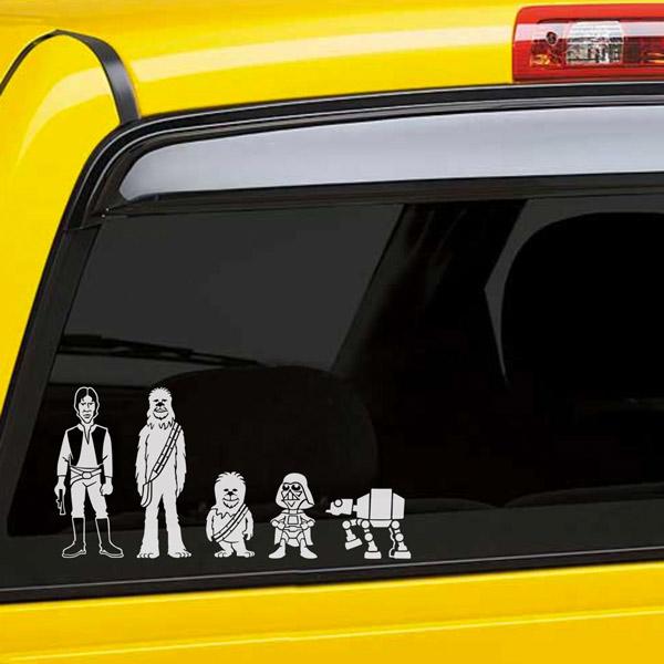 Pegatinas: Set 5X Familia Chewbacca