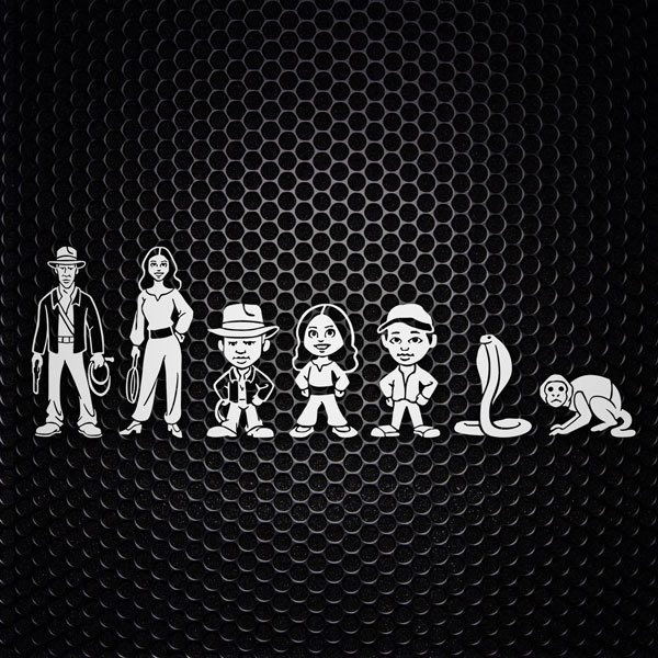 Pegatinas: Set 7X Familia Indiana Jones