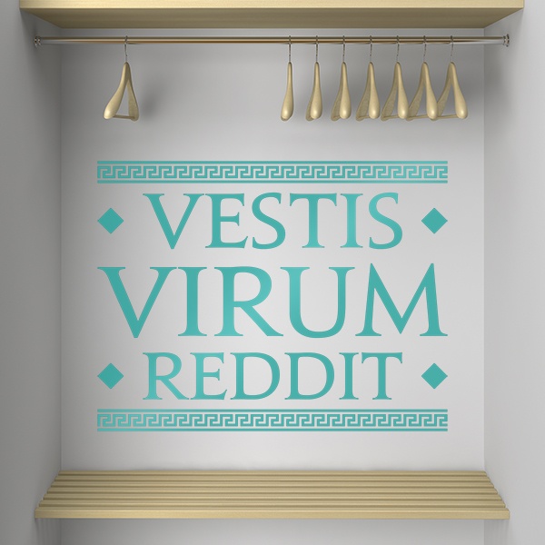 Vinilos Decorativos: Vestis Virum Reddit