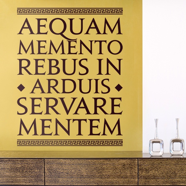 Vinilos Decorativos: Aequam Memento Rebus
