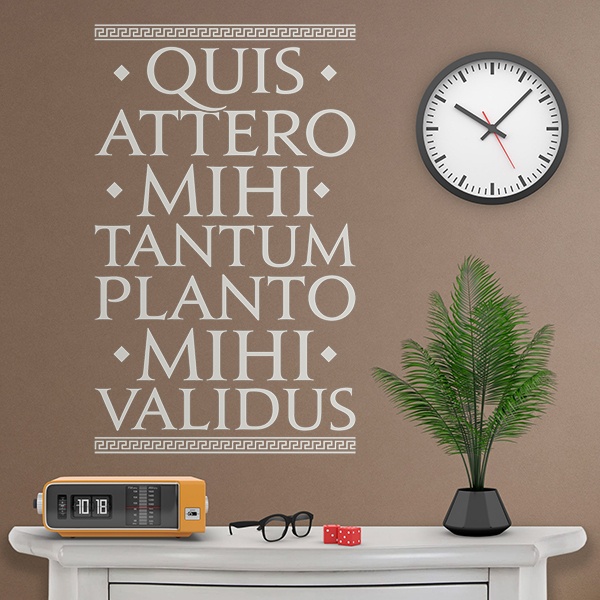 Vinilos Decorativos: Quis Attero Mihi Tantum