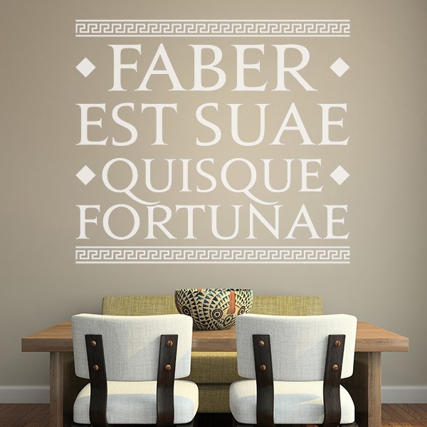 Vinilos Decorativos: Faber Est Suae Quisque Fortunae