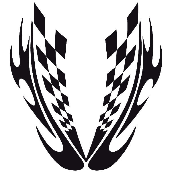 Pegatinas: Tribal capó 11