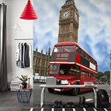 Fotomurales: Big Ben y bus británico 2