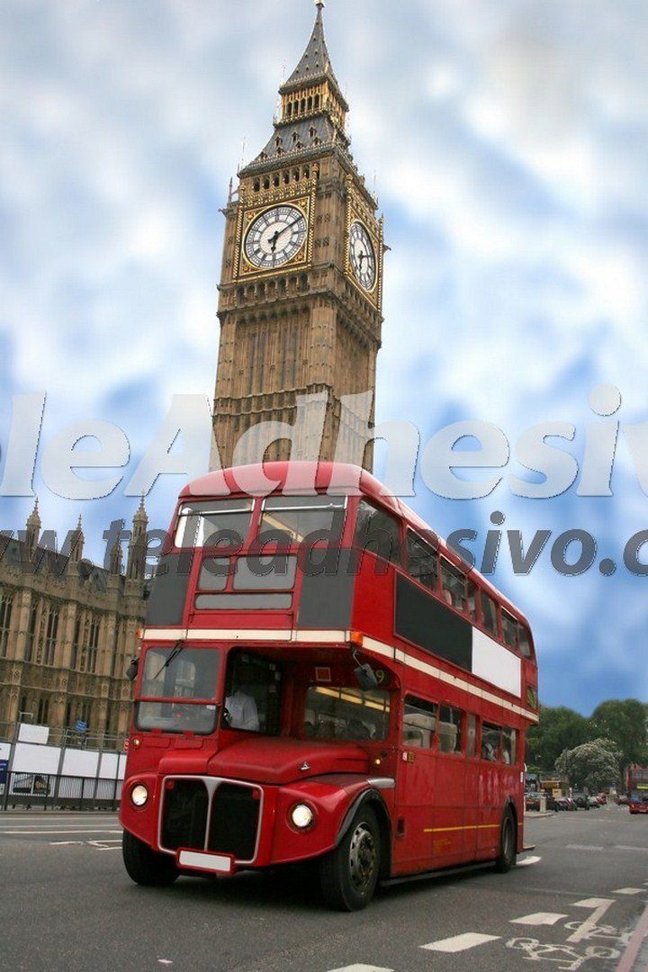 Fotomurales: Big Ben y bus británico