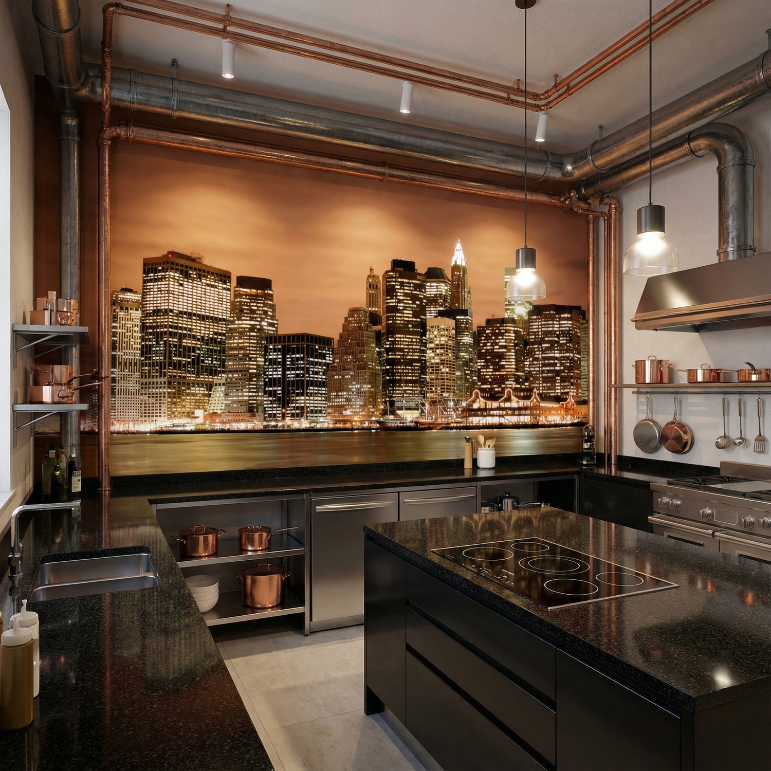 Fotomurales: New York Skyline por la noche