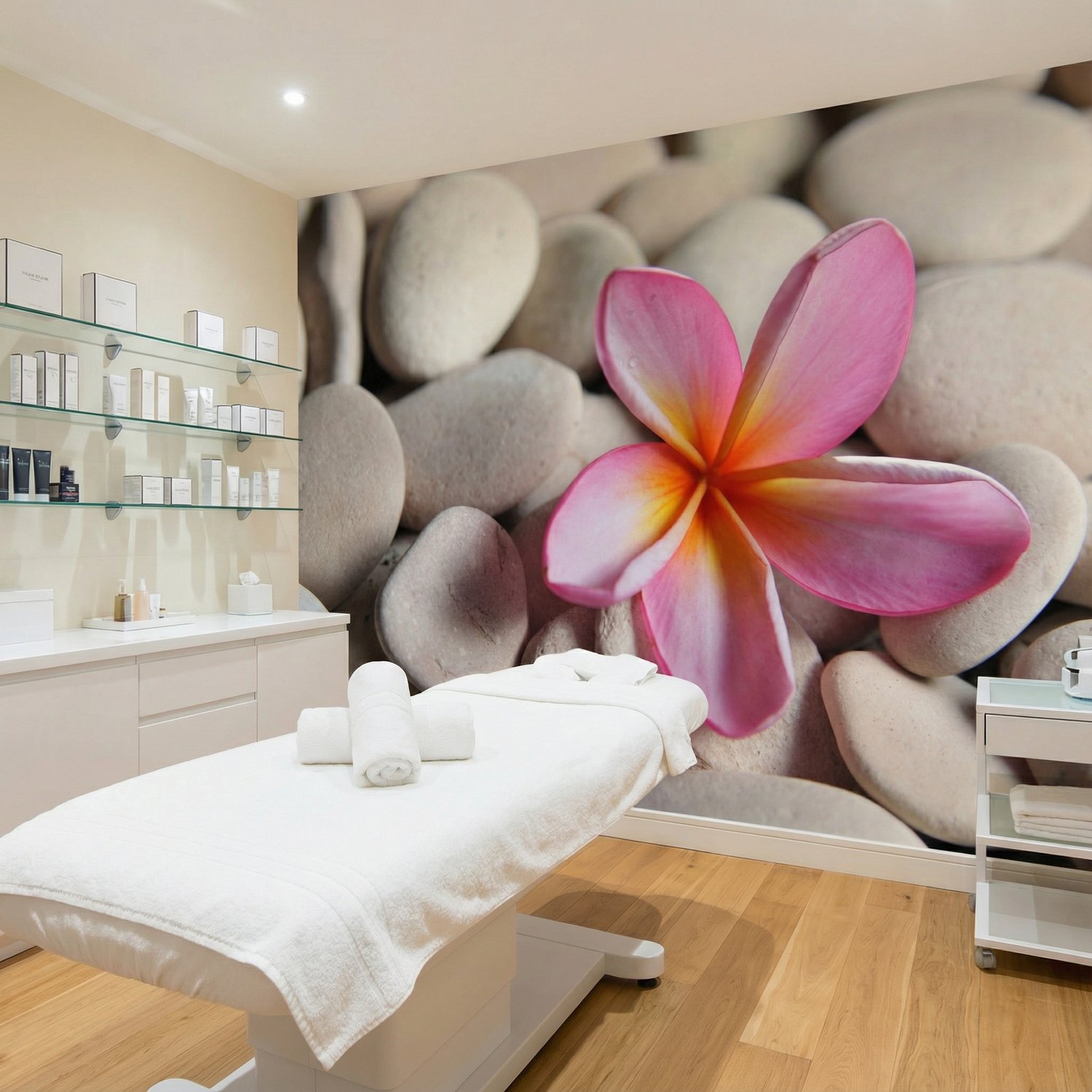 Fotomurales: Piedra Flor sobre Piedras Grises