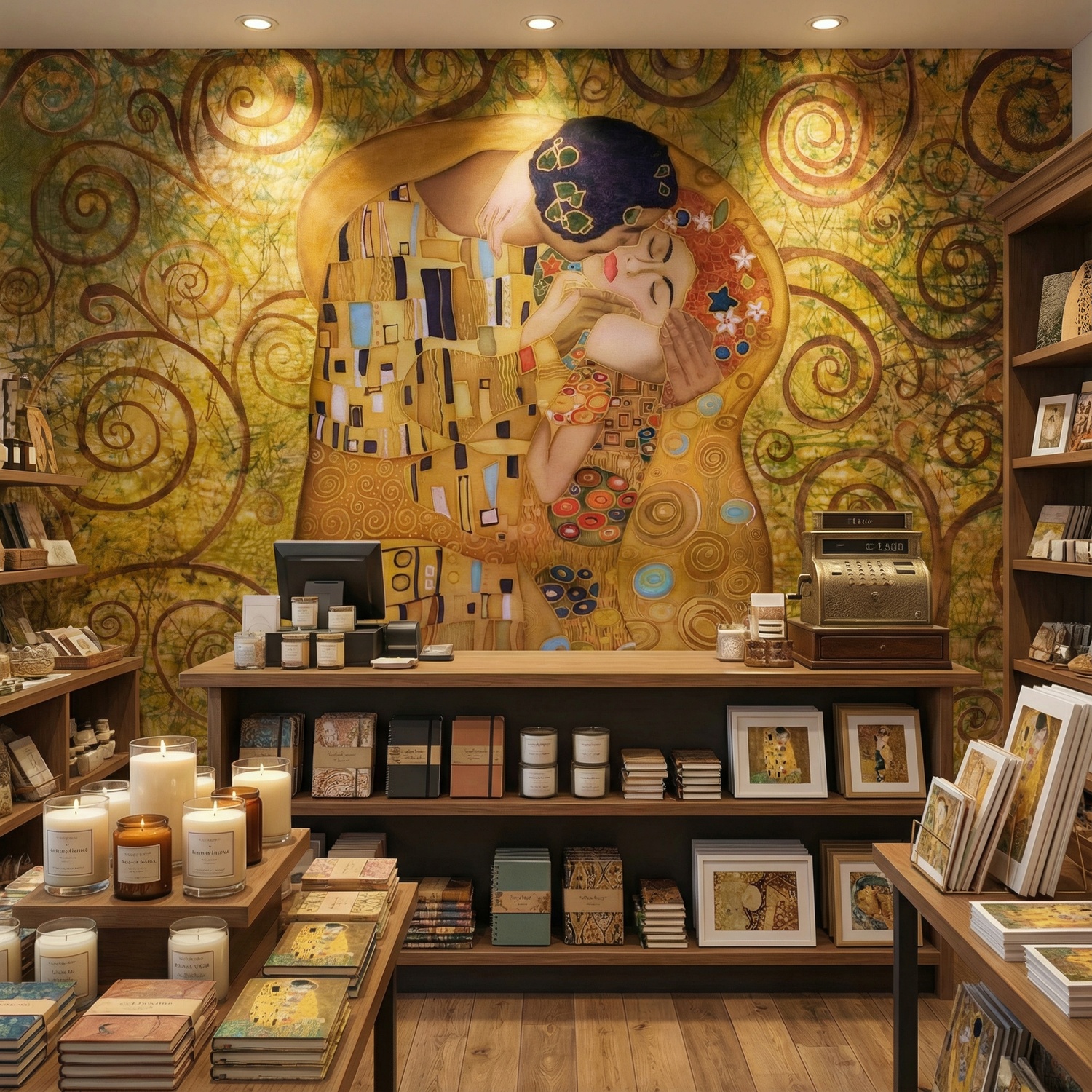 Fotomurales: el Beso, de Klimt