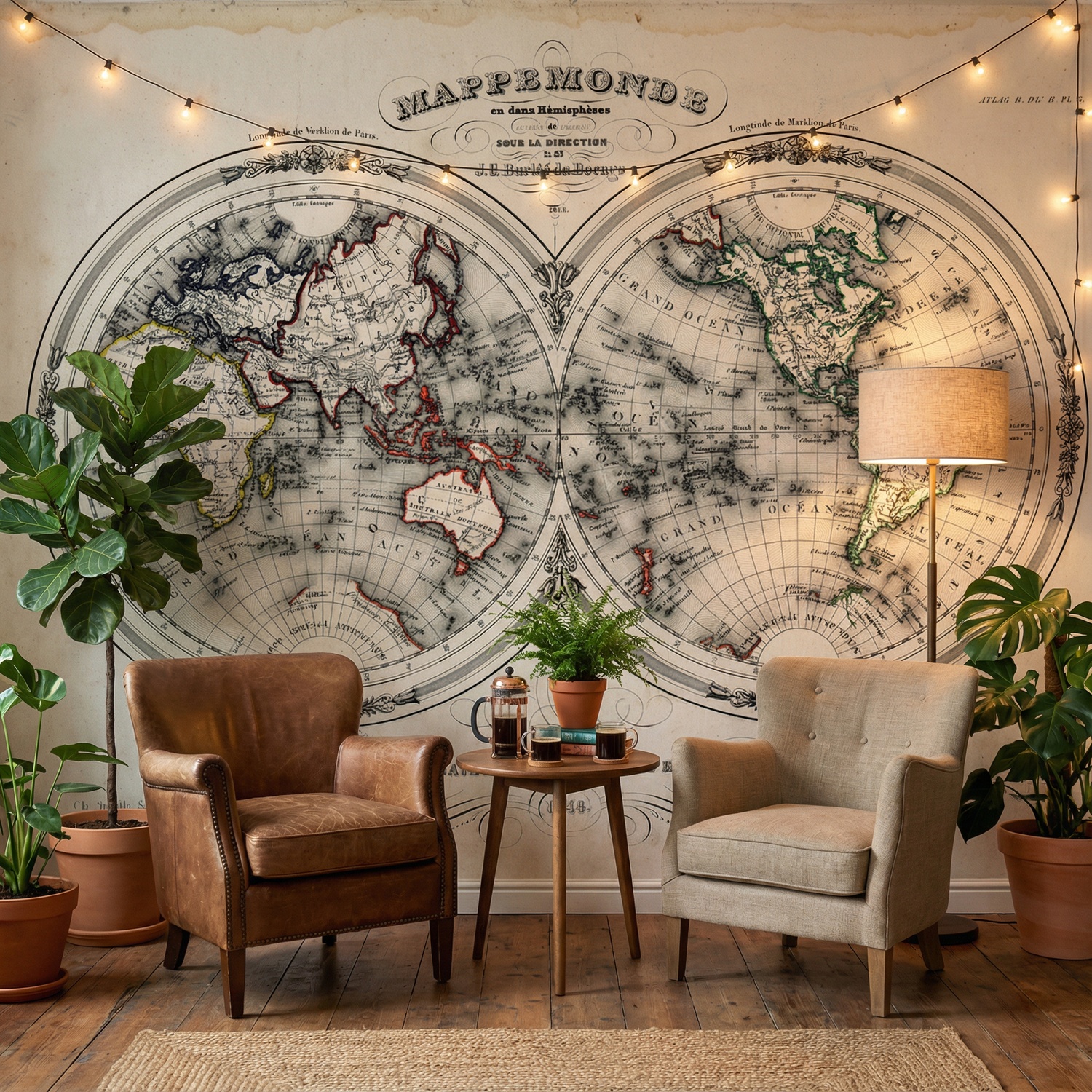 Fotomurales: Mapa del Mundo 1848