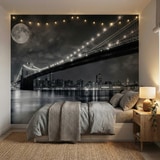 Fotomurales: Puente de Brooklyn nocturno 8