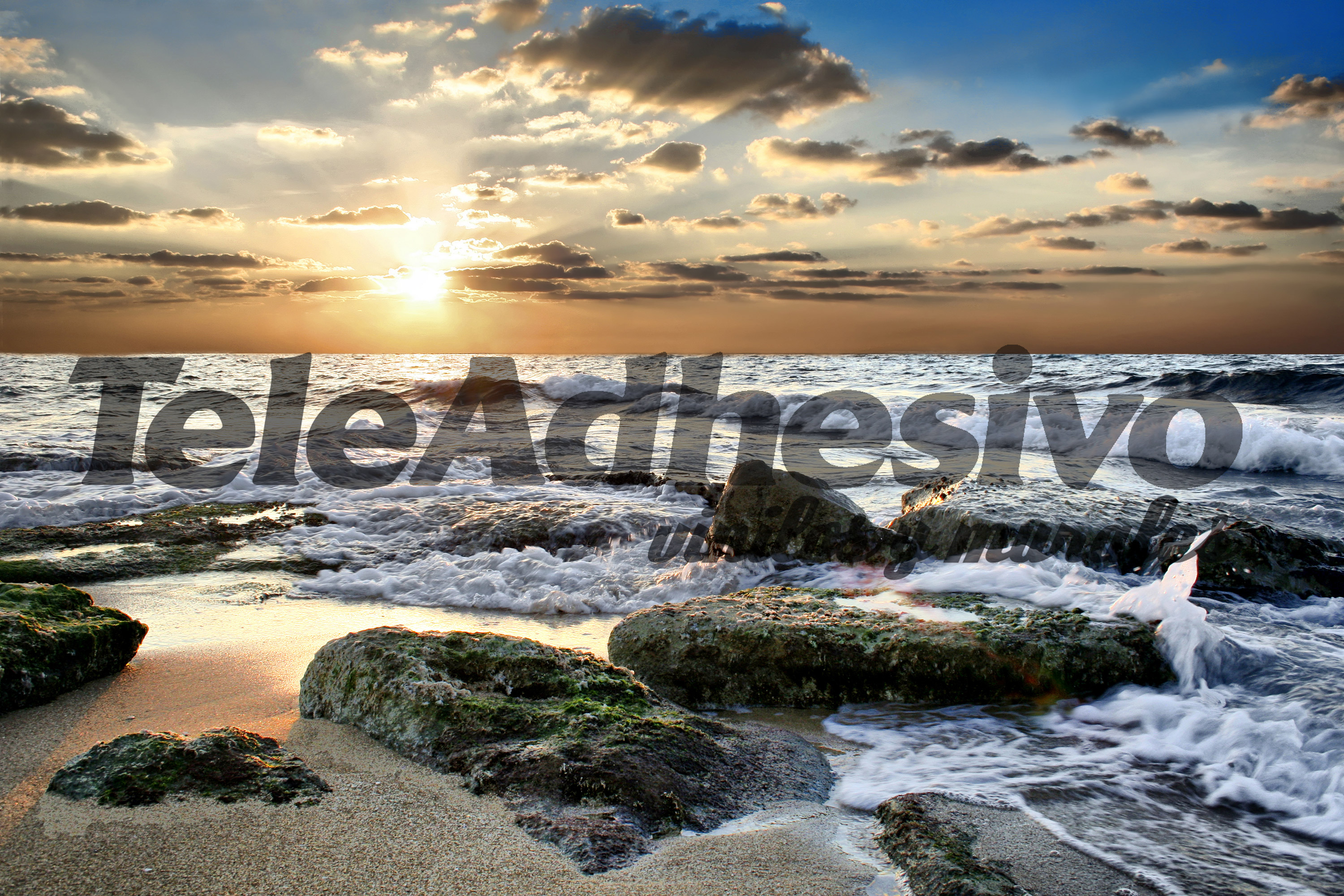 Fotomurales: Olas entre las rocas