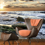 Fotomurales: Olas entre las rocas 4