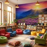 Fotomurales: Atardecer en las monta&ntilde;as 13