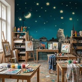 Fotomurales: Gato en el tejado 12