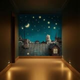 Fotomurales: Gato en el tejado 13