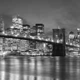 Fotomurales: Puente de Brooklyn en blanco y negro 2
