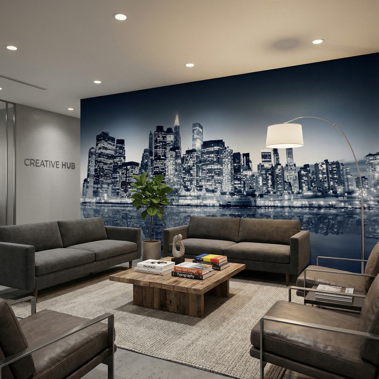 Fotomurales: Blue Manhattan