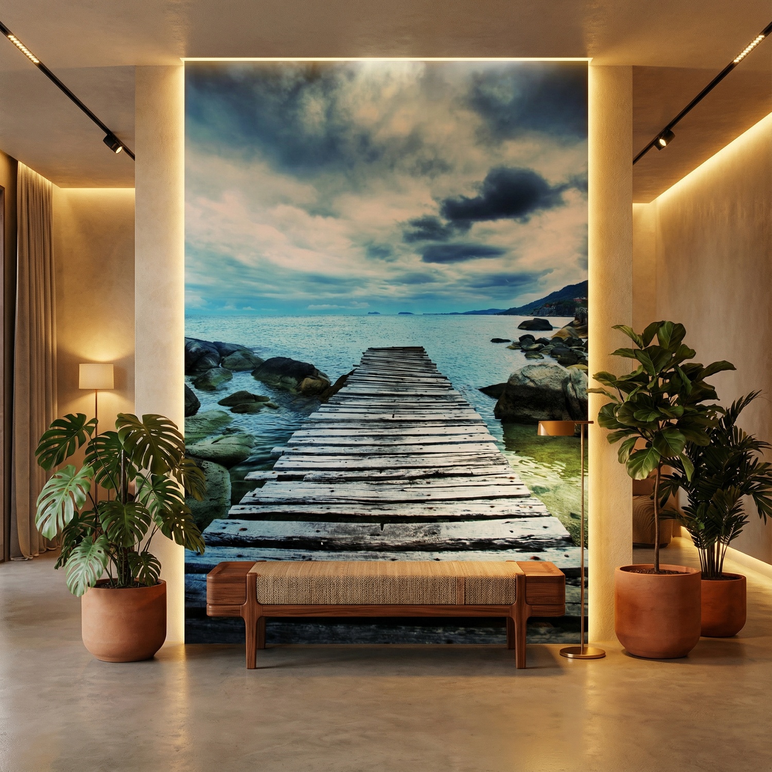 Fotomurales: Pasarela entre las rocas