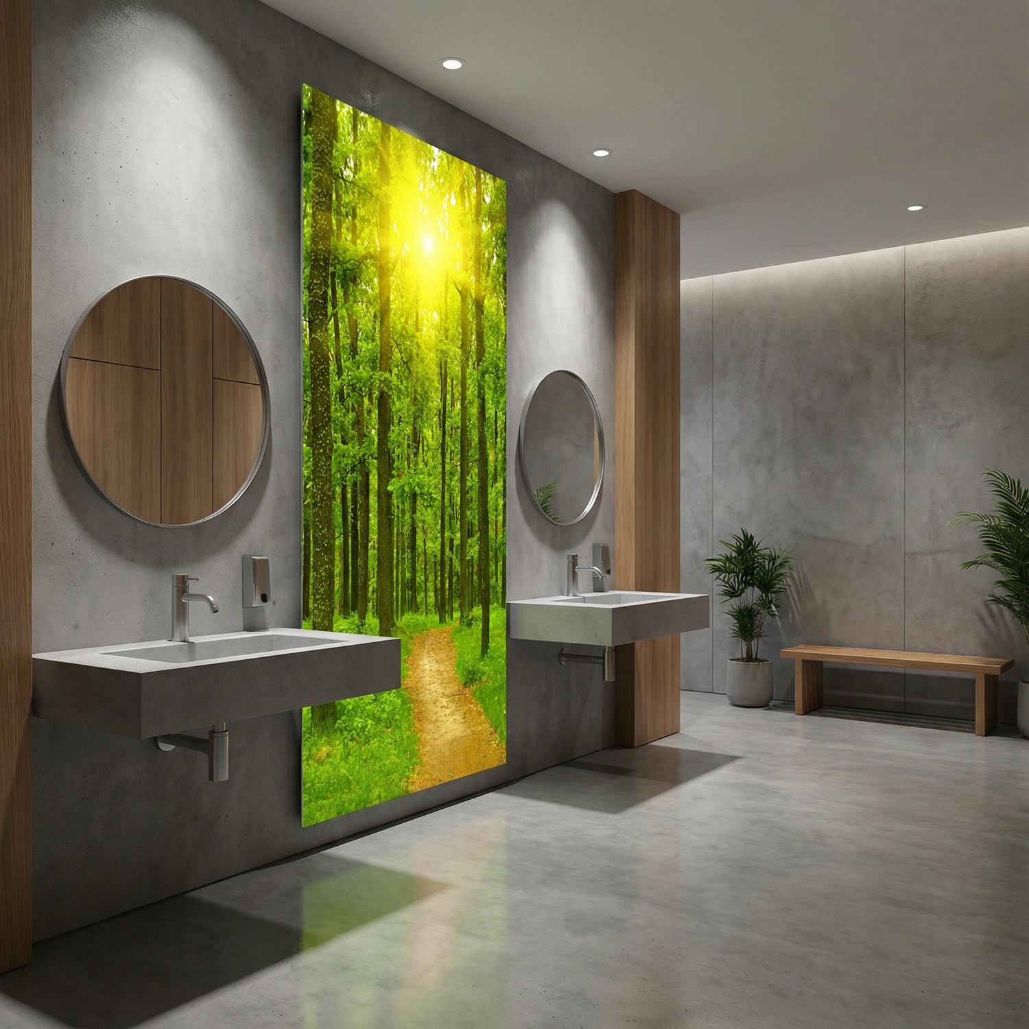 Fotomurales: Atardecer en el bosque