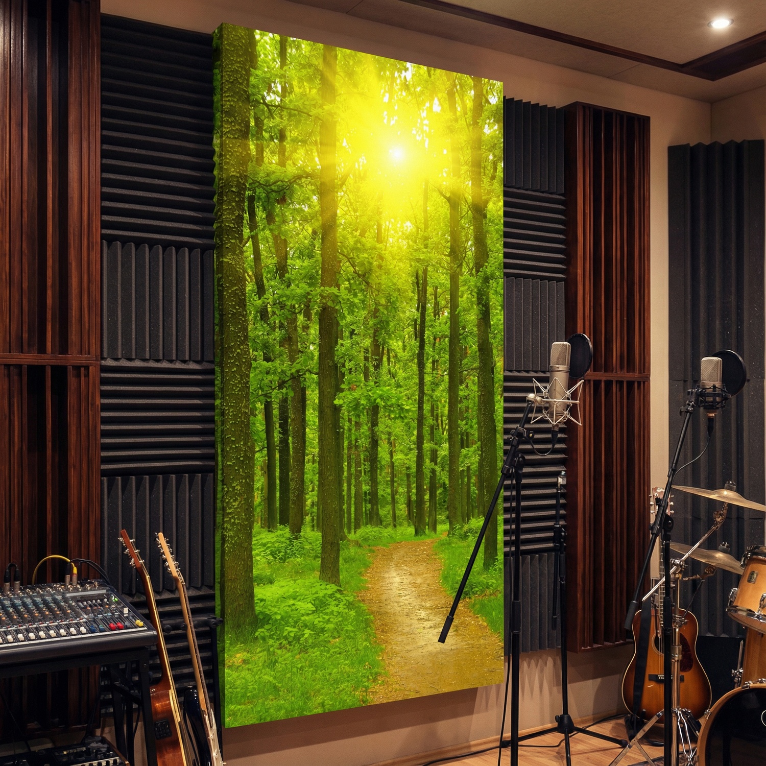 Fotomurales: Atardecer en el bosque