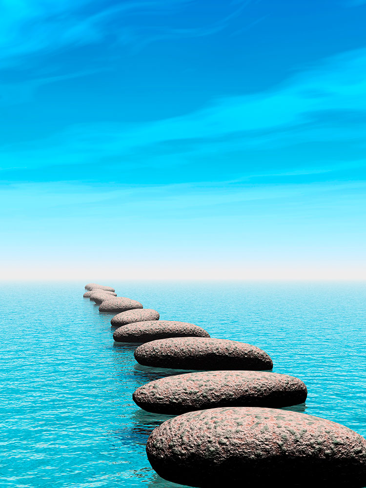 Fotomurales: Piedras en el mar