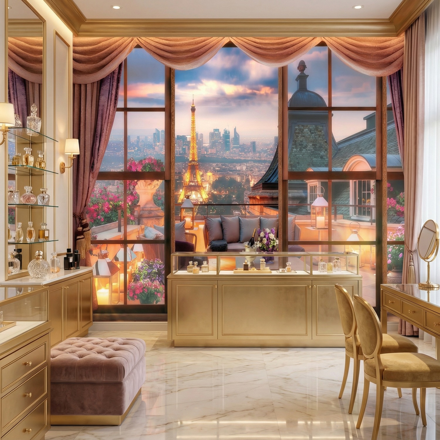 Fotomurales: Vista a la Torre Eiffel