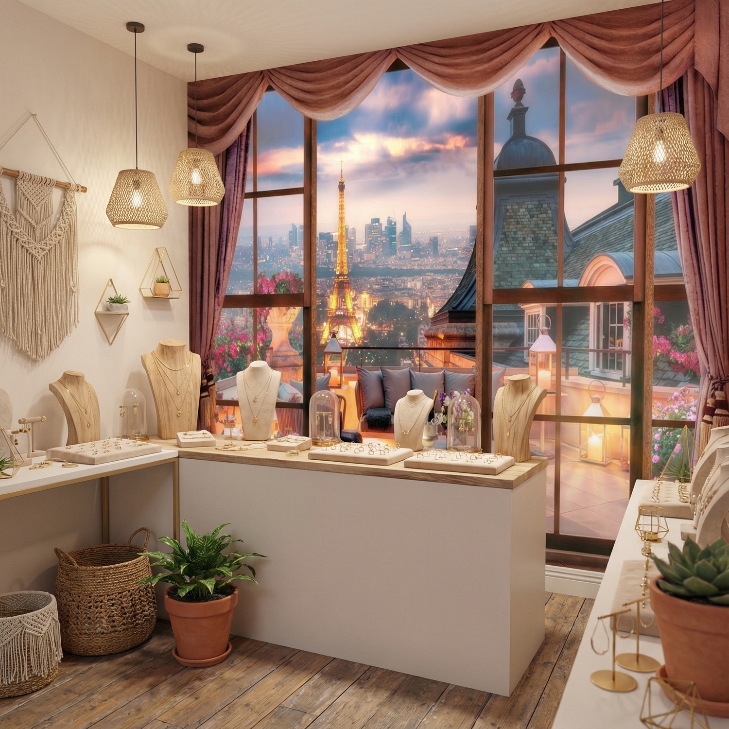 Fotomurales: Vista a la Torre Eiffel