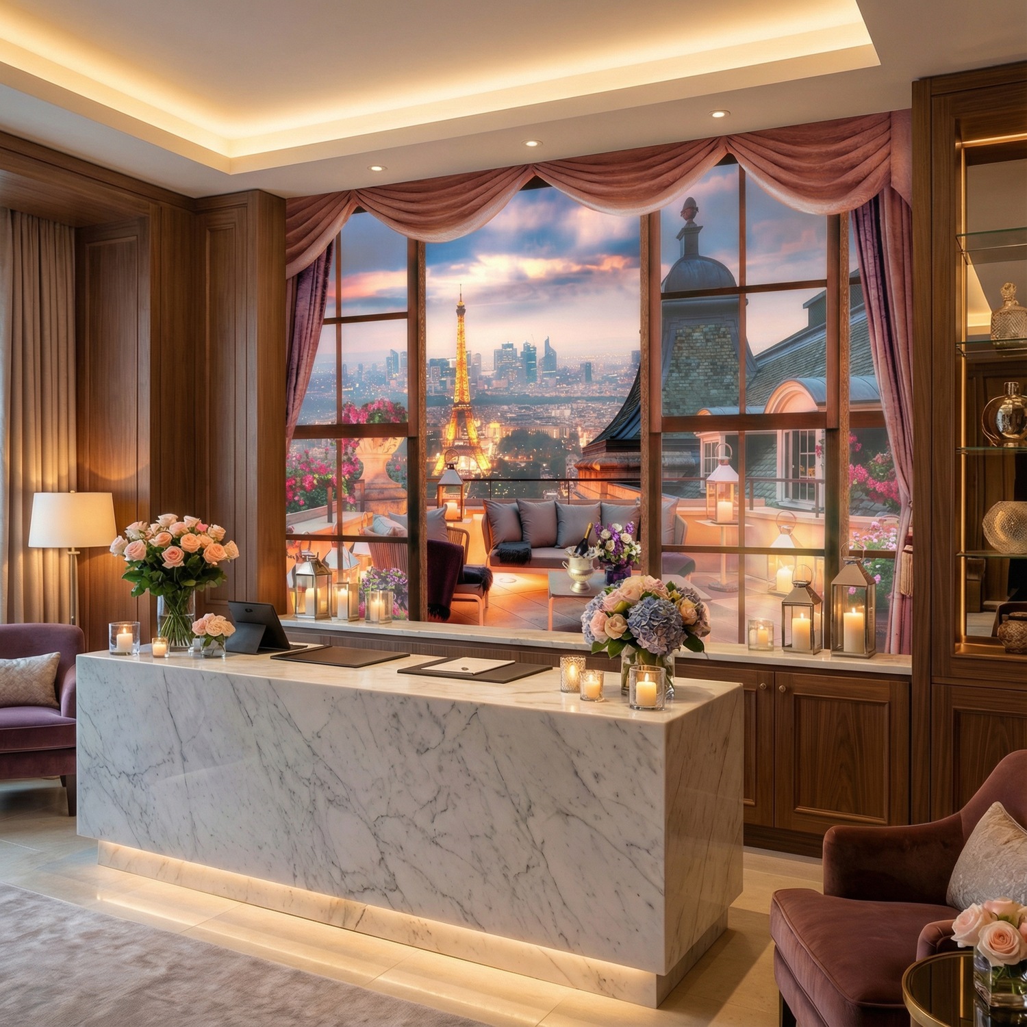 Fotomurales: Vista a la Torre Eiffel