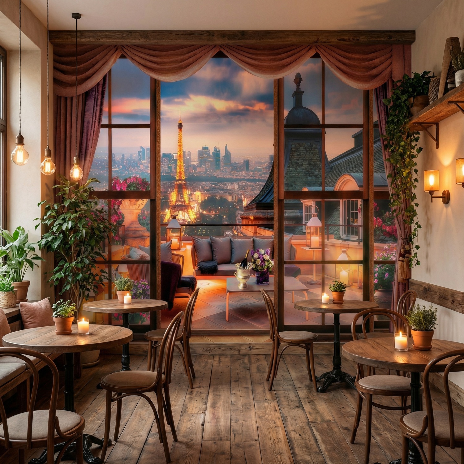 Fotomurales: Vista a la Torre Eiffel