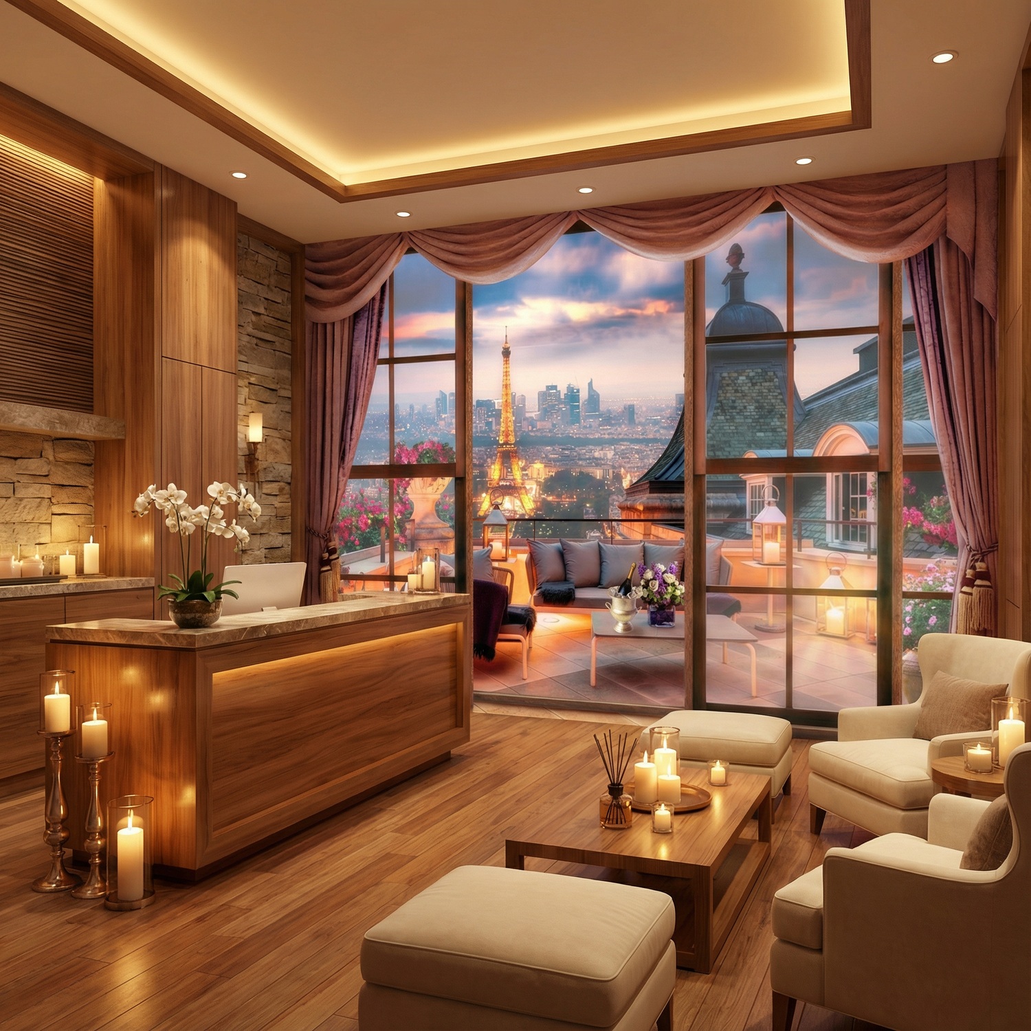 Fotomurales: Vista a la Torre Eiffel