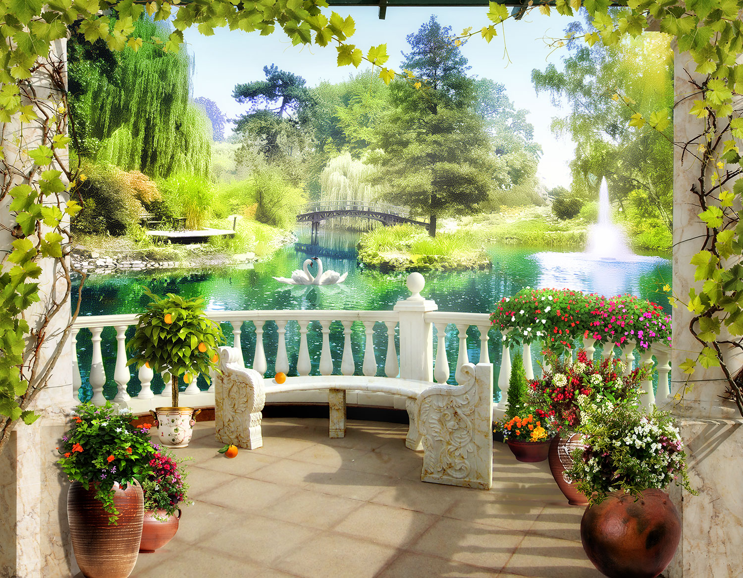Fotomurales: Mirador al lago del amor