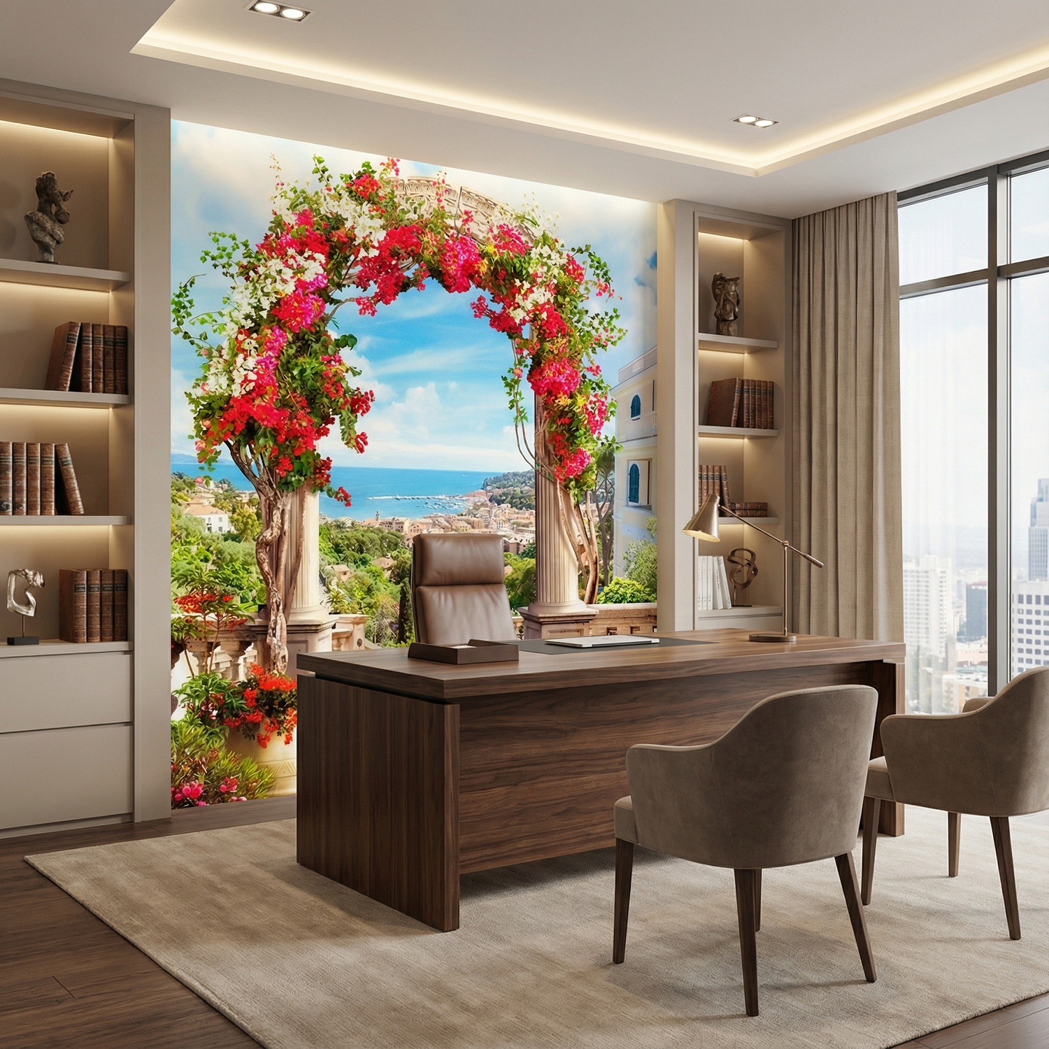 Fotomurales: Arco floral a la costa