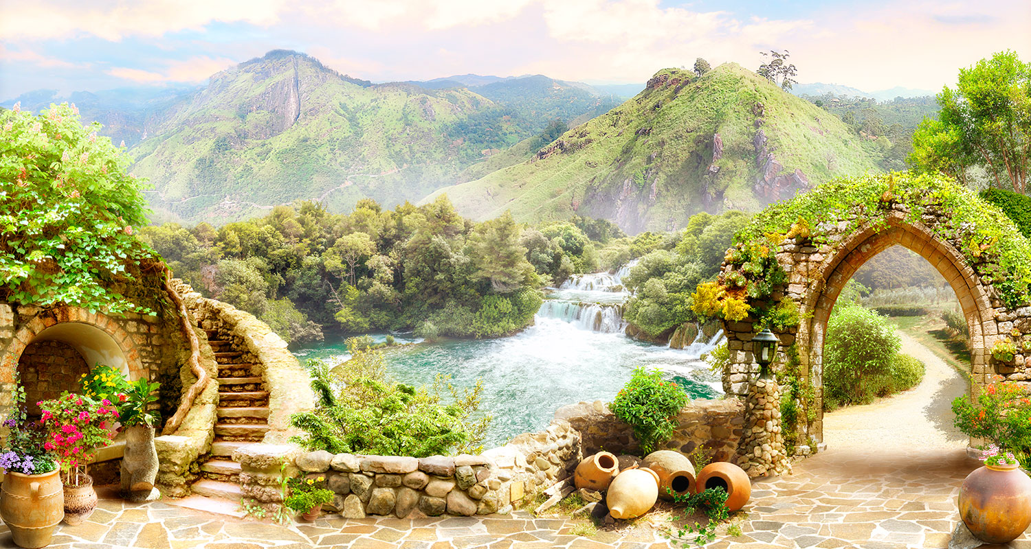 Fotomurales: Para&iacute;so monta&ntilde;oso